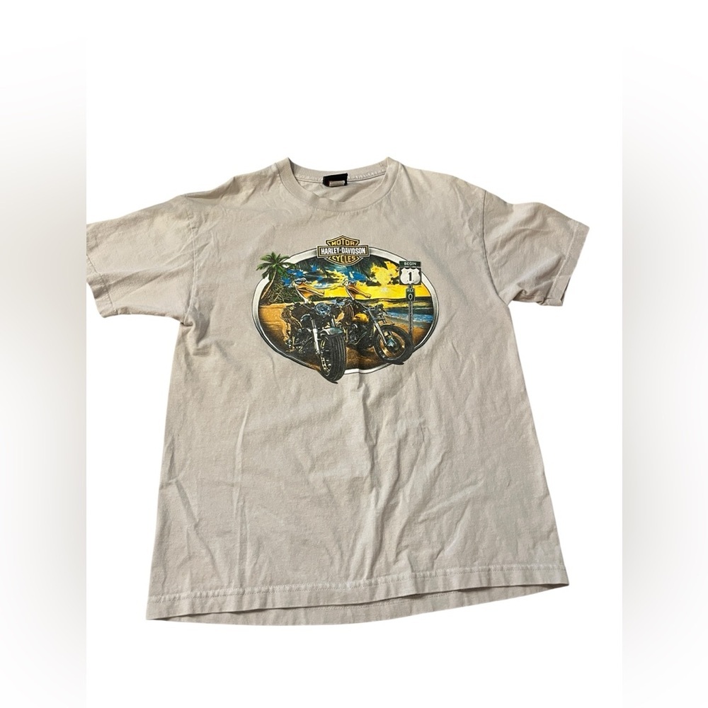 Vintage Peterson's Harley Davidson Pelicans Shirt Key West T-Shirt Graphic Sz L